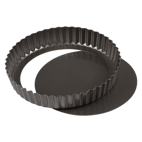 Winco FQP-8 8" Non-Stick Carbon Steel Quiche Pan