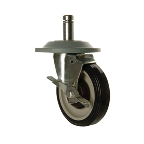 1880 Hospitality FSCAST5 5" Stem/Swivel Polyurethane Caster Set with Brakes and Bumper (Set of 4)