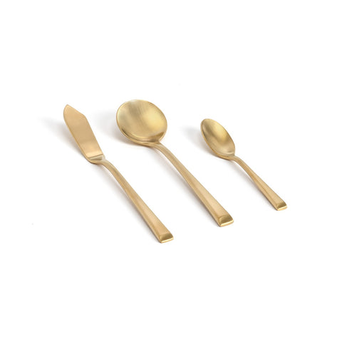 Front of the House FSF006GOS23 Parker 7" Matte Brass Salad Fork