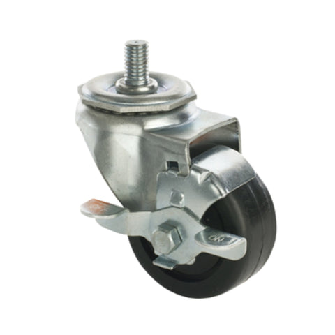 1880 Hospitality FTC34105HD 5" Threaded Stem Swivel Caster Set with Brakes (Set of 4)