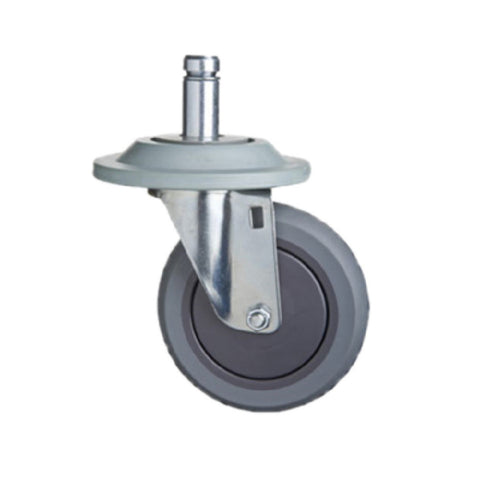 1880 Hospitality FTPRCST5 Focus Foodservice 5" Diameter Swivel Caster Set with Brake and Bumper