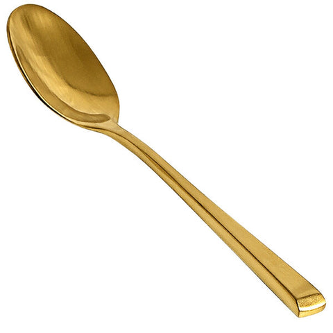 Front of the House FTS006GOS23 Parker 7" 18/10 Stainless Steel Extra Heavy Weight Matte Brass Teaspoon