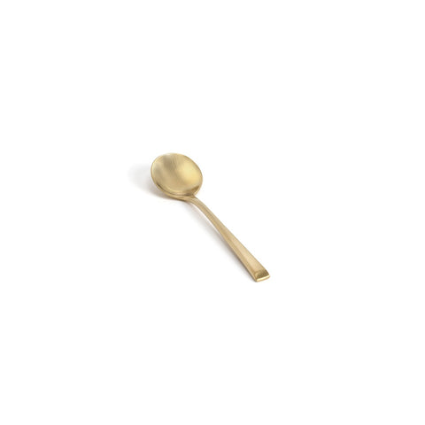 Front of the House FTS006GOS23 Parker 7" Matte Brass 18/10 Stainless Steel Extra Heavy Weight Teaspoon