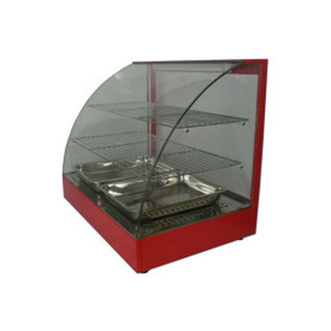 Cozoc FW5004-2 Countertop Hot Food Warmer Merchandiser with Curved Glass