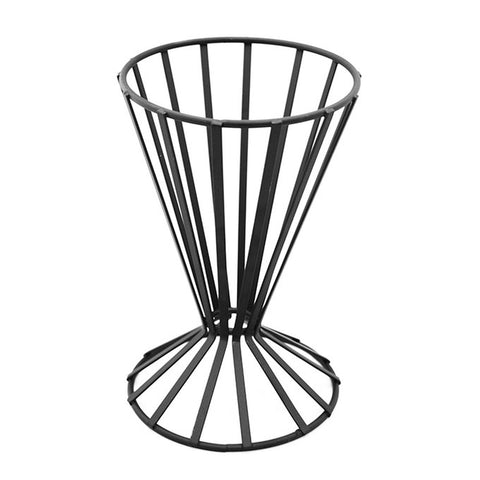 American Metalcraft FWB4 Flat Coil Wrought Iron Conical Basket 4-1/2" x 7-1/2"