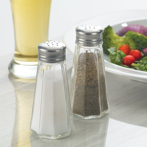 Winco G-108 Glass Cheese Shaker with Slotted Top, 6 oz
