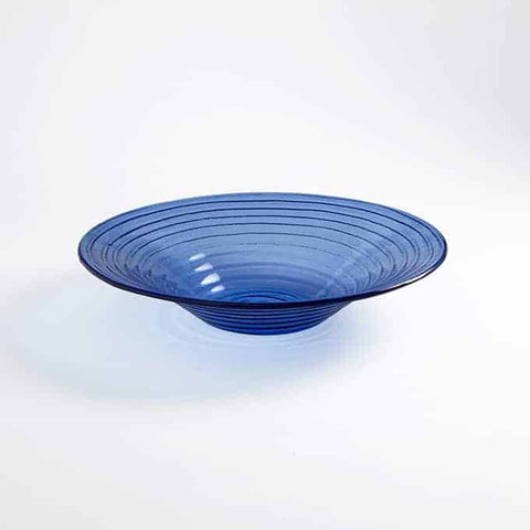 American Metalcraft GBB15 - 98 oz. Glacier Blue Recycled Glass Round Bowl