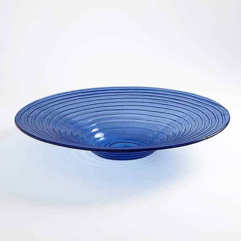 American Metalcraft GBB20 Glacier 128 oz. Blue Recycled Glass Round Bowl