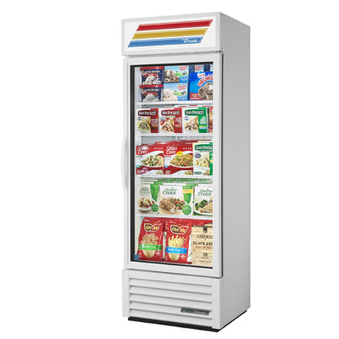 True Mfg. GDM-19T-F~TSL01 One-Section Glass Swing Door Merchandiser Freezer, 19 Cu. Ft.