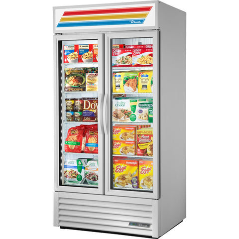 True Manufacturing GDM-35F-HC~TSL01 39" Two-Section Swing Glass Door Merchandiser Freezer