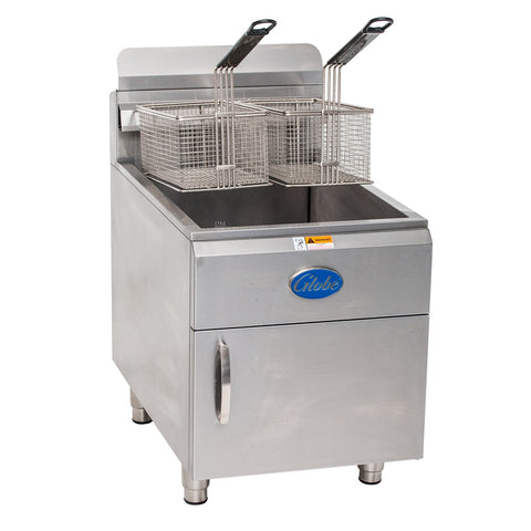 Globe GF30G Countertop Gas Fryer - 30 lb Vat, 53,000 BTU, Natural Gas