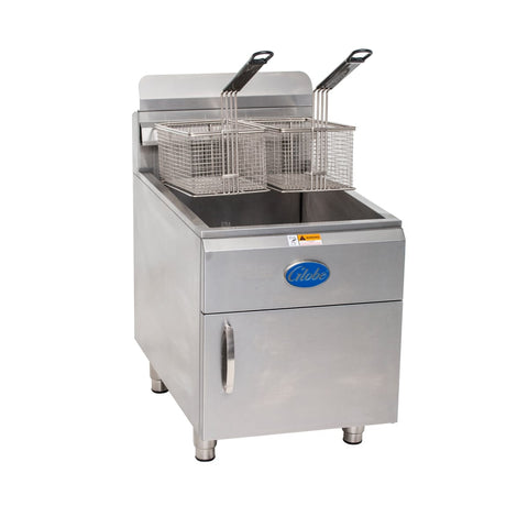Globe GF30PG 30 lb Liquid Propane Countertop Gas Fryer, 53,000 BTU