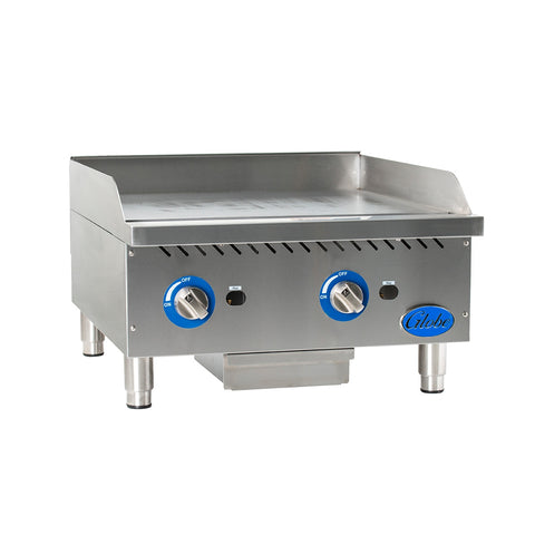 Globe GG24G 24 in Countertop Gas Griddle with Manual Controls