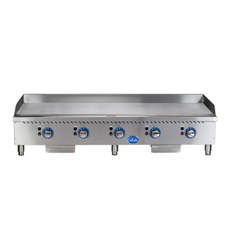 Globe GG60TG 60 inch Gas Countertop Griddle with Thermostatic Controls