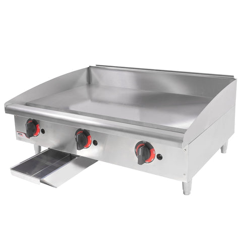 APW Wyott GGT-36S Workline 36 Inch Countertop Thermostatic Gas Griddle
