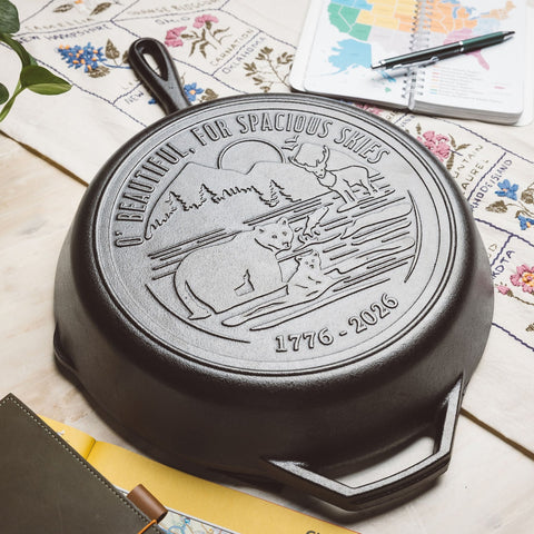 Lodge Manufacturing L10SKA250 12 Inch Seasoned Cast Iron Skillet (Spacious Skies Special Edition)