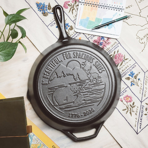 Lodge Manufacturing L10SKA250 12 Inch Seasoned Cast Iron Skillet (Spacious Skies Special Edition)