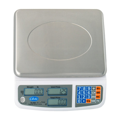 Globe GLS30 30 lb. Digital Price Computing Scale, Legal for Trade