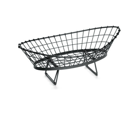 Tablecraft Products GMT2412 Grand Master Transformer Oblong Black Wire Basket 24" x 12" x 6"