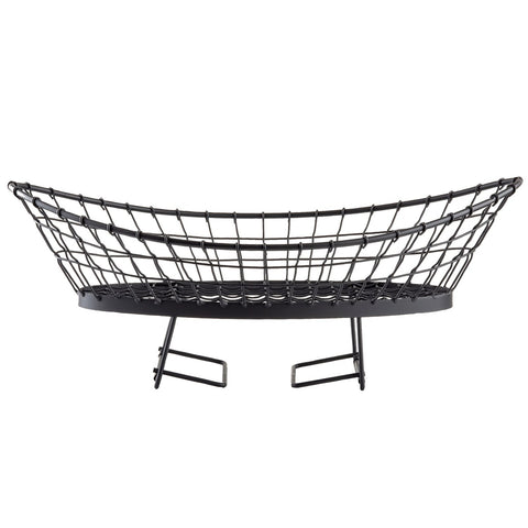 Tablecraft Products GMT2412 Grand Master Transformer Oblong Black Wire Basket 24" x 12" x 6"