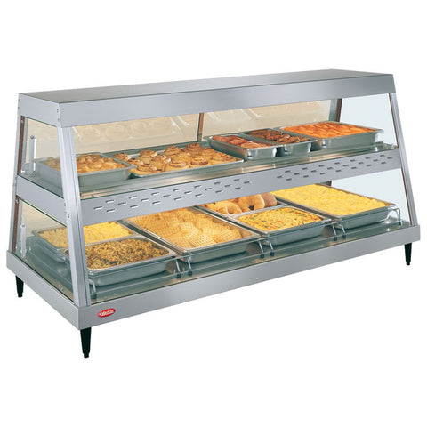 Hatco GRHD-2PD Glo-Ray 32.5" Full Service Dual Shelf Heated Display Case Merchandiser