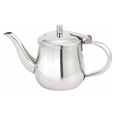 Winco GS-10 10 oz Gooseneck Server with Cover, Stainless Steel