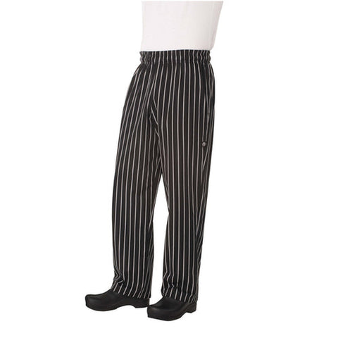 Chef Works GSBP0002XL Designer Baggy Pants - Black Chalk Stripe, 2XL