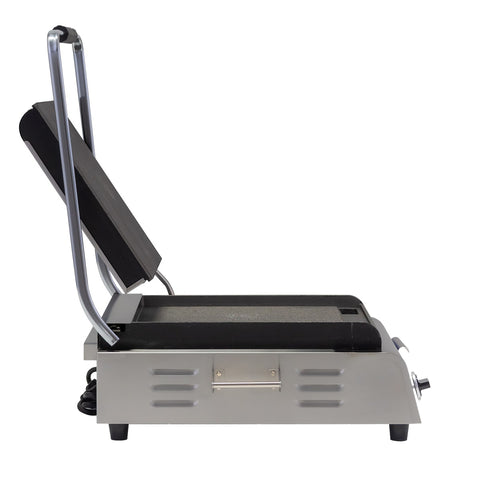 Globe GSG14D Deluxe Smooth Plate Panini Grill, 14 x 14 in Cooking Surface, 120V
