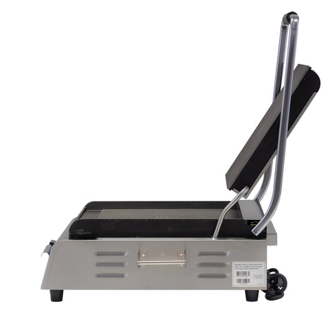 Globe GSG14D Deluxe Smooth Plate Panini Grill, 14 x 14 in Cooking Surface, 120V