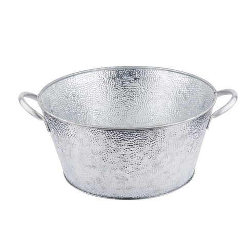 TableCraft GT1515 Galvanized Collection Round Beverage Tub, 4.5 Gal