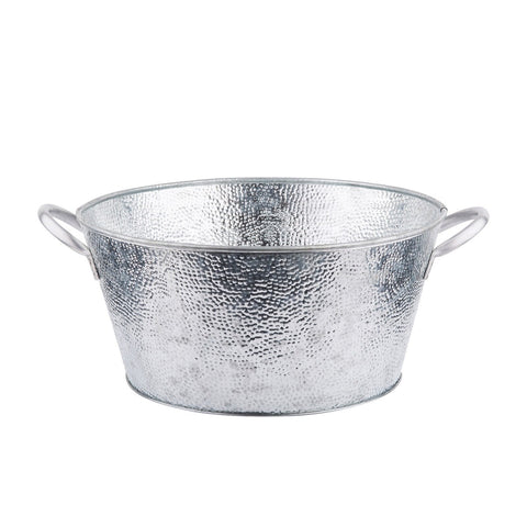 TableCraft GT1515 Galvanized Collection Round Beverage Tub, 4.5 Gal