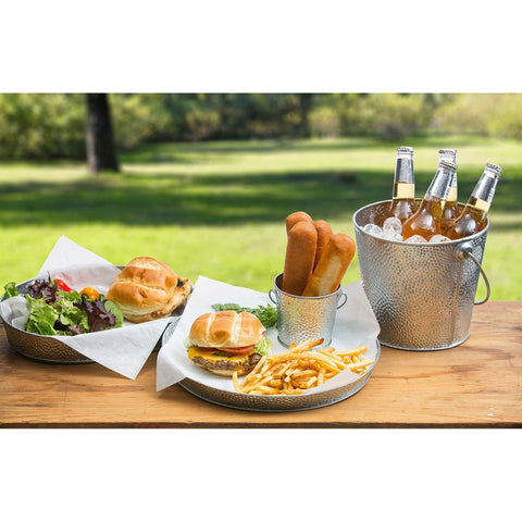 TableCraft GT44 Galvanized Steel Mini Pail with Handle, 4" Round, 16.5 oz
