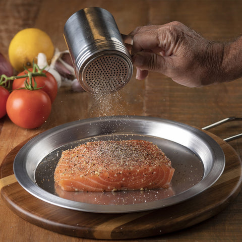 Tablecraft H159 10 oz Stainless Steel Dredge with Handle