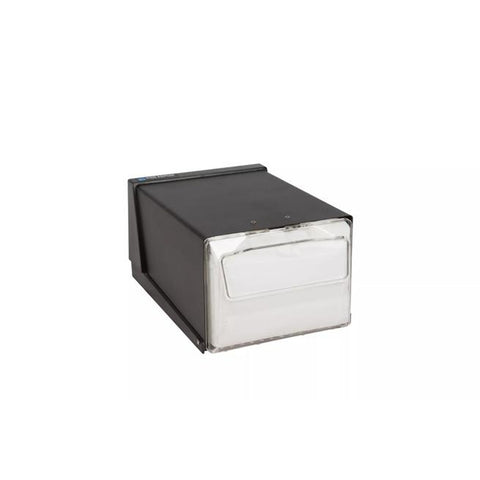 San Jamar H3001CLBK Classic Countertop Fullfold Napkin Dispenser, 300-Napkin Capacity, Clear/Black