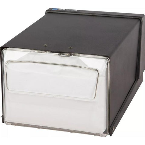 San Jamar H3001CLBK Classic Countertop Fullfold Napkin Dispenser, 300-Napkin Capacity, Clear/Black