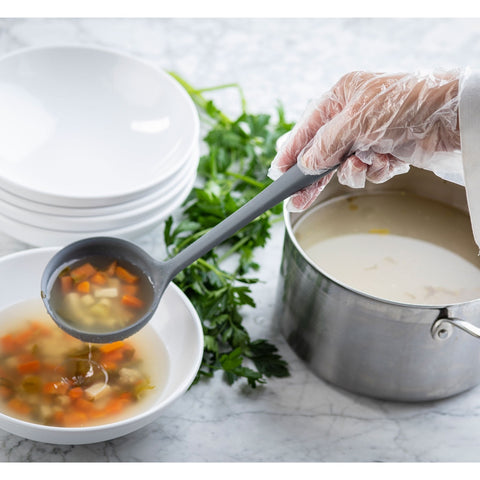 Tablecraft Products H3900GY Gray Silicone Ladle, 5 oz