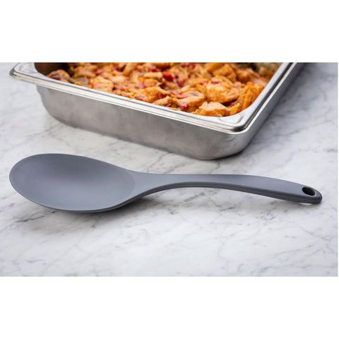 TableCraft H3902GY Gray Silicone Serving Spoon, 11-5/8"