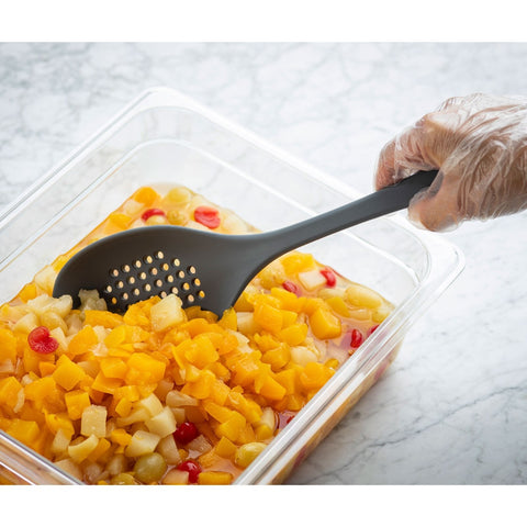 Tablecraft Products H3903GY Gray Silicone Perforated Spoon