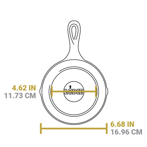 Lodge H5MS Heat-Treated 5-Inch Cast Iron Mini Skillet