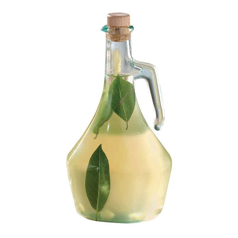 TableCraft Products H9222 Portabella 16 oz Green Tint Glass Olive Oil & Vinegar Bottle with Cork Stopper