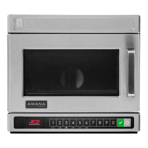 ACP (Amana Commercial) HDC10Y15 Heavy-Duty Stainless Steel Compact Commercial Microwave, 1000W, 120V