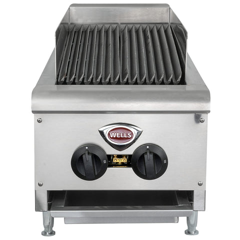 Wells HDCB-1230G Two Burner Gas Countertop Charbroiler (40,000 BTU)