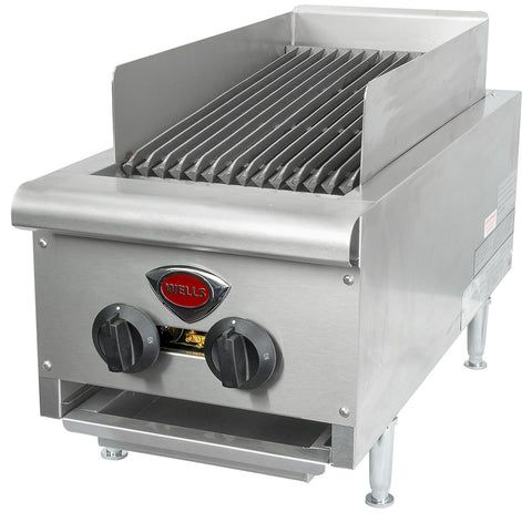 Wells HDCB-1230G Two Burner Gas Countertop Charbroiler (40,000 BTU)