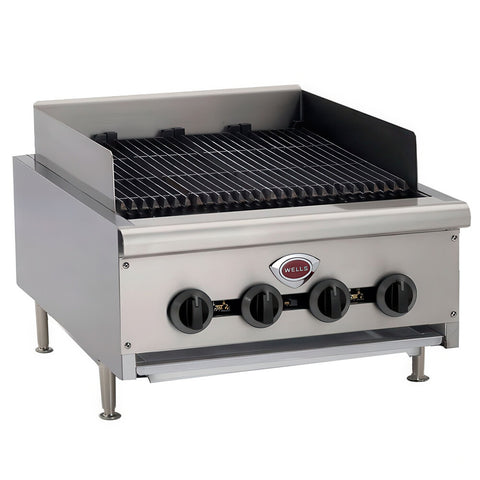 Wells HDCB-4830G 48 in Heavy Duty Countertop Gas Charbroiler, 8 Burner, 160,000 BTU