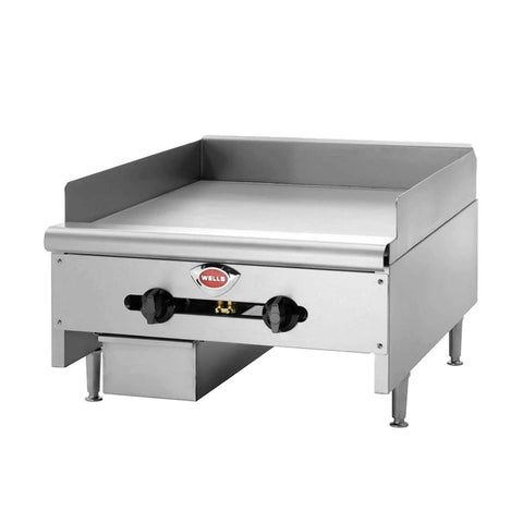 Wells HDG-3630G Heavy-Duty 36 inch Countertop Gas Griddle, 3 Burner, Manual Controls