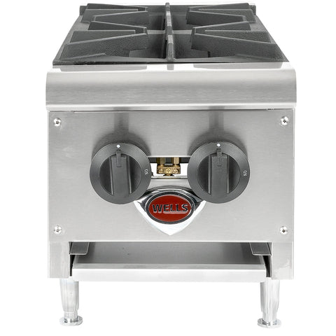 Wells HDHP-1230G Heavy-Duty 2-Burner Gas Countertop Hot Plate