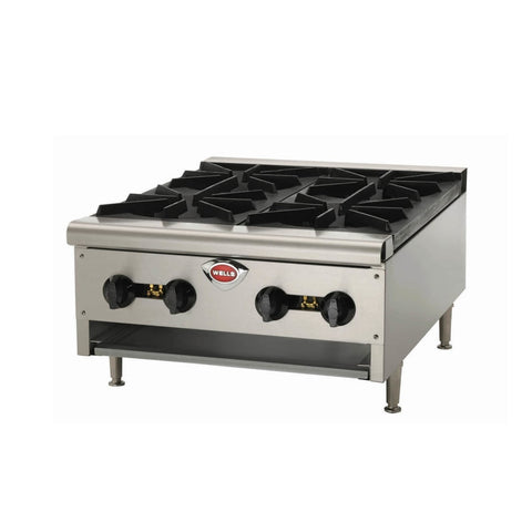Wells HDHP-2430G 4-Burner Countertop Gas Hot Plate