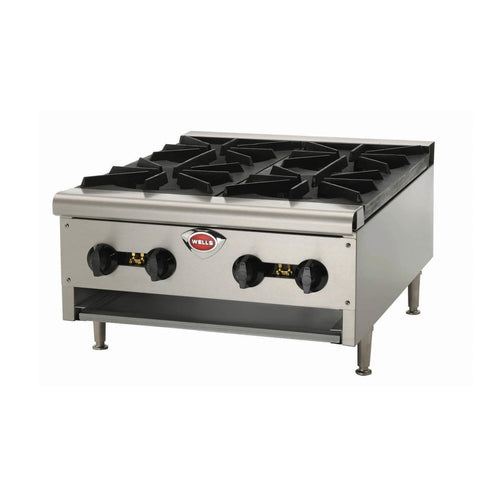 Wells HDHP-3630G 6-Burner Countertop Gas Hot Plate, 159,000 BTU
