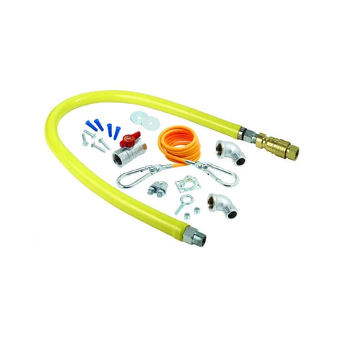 T&S Brass HG-4C-36K Safe-T-Link 36" Quick Disconnect Gas Appliance Connector with Installation Kit