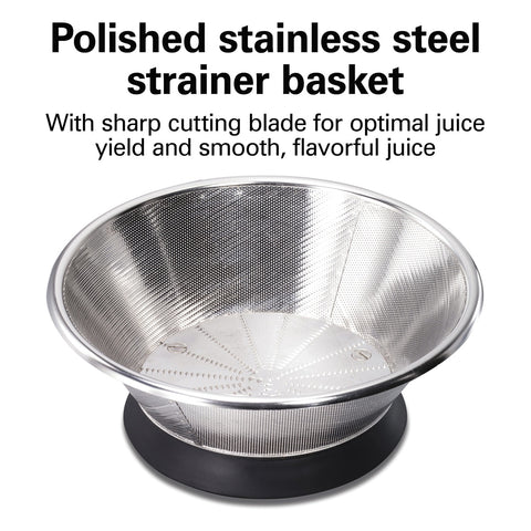 Hamilton Beach HJE960R Otto Manual Feed Centrifugal Juicer